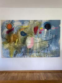 Ad augusta per angusta - acrylic ink - crayon on canvas 230 cm x 245 cm 2023